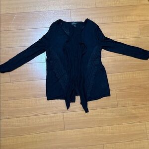 Women's Black Open Cardigan
